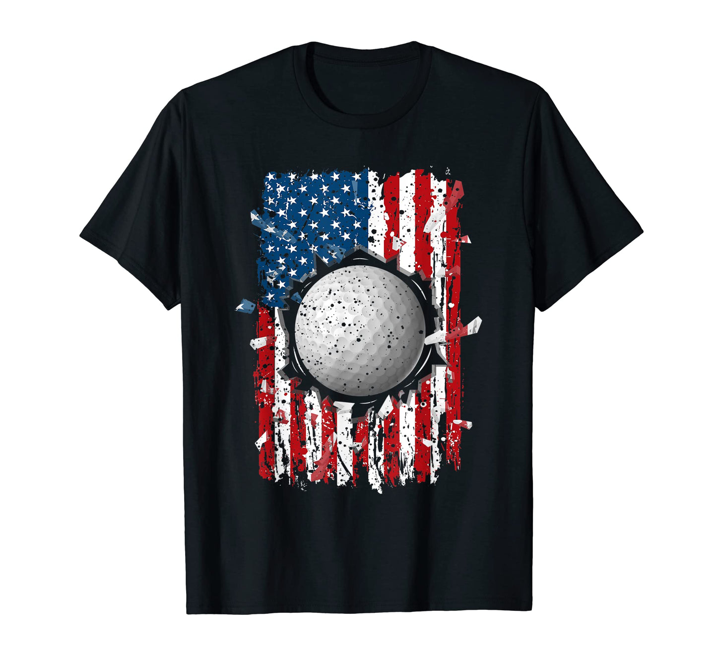 American Flag Golf Patriotic Us Flag T-Shirt - Graphic Print for Adults - T-Shirt, Sweatshirt, Hoodie