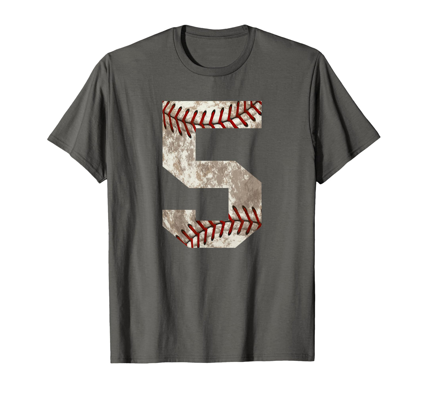 Baseball Jersey Number 5 Distressed T-Shirt - Trendy Graphic for Adults - T-Shirt, Sweatshirt, Hoodie