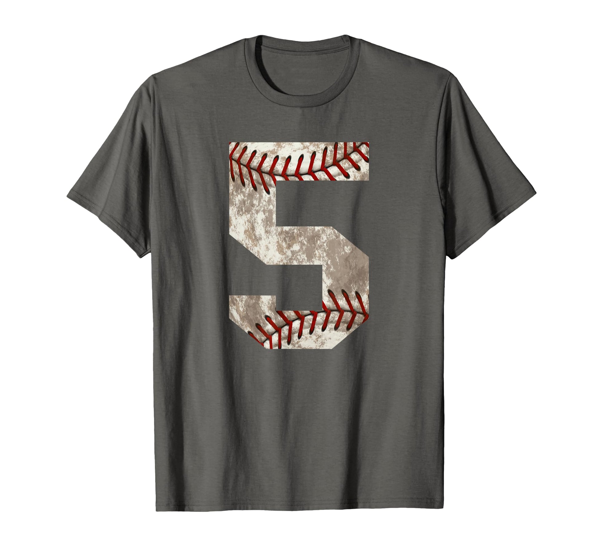 Baseball Jersey Number 5 Distressed T-Shirt - Trendy Graphic for Adults - T-Shirt, Sweatshirt, Hoodie