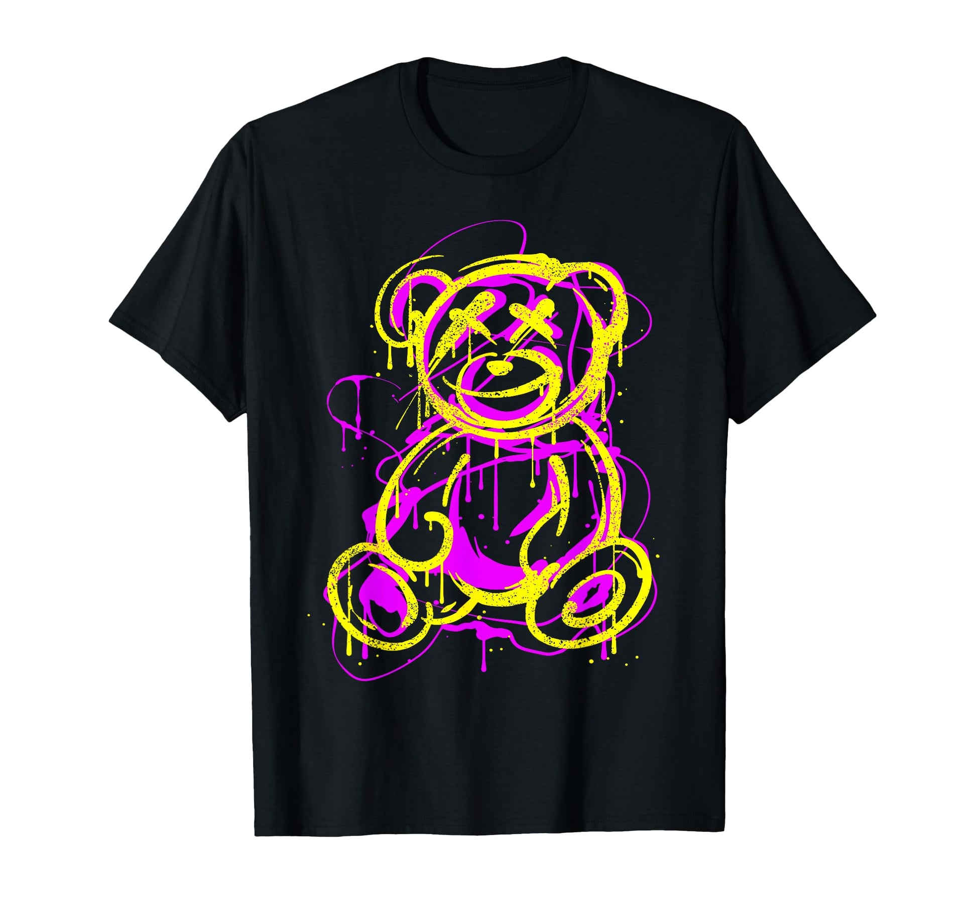 Graffiti Streetart Bear Bear Cartoon T-Shirt - Minimalist Print for Adults - T-Shirt, Sweatshirt, Hoodie