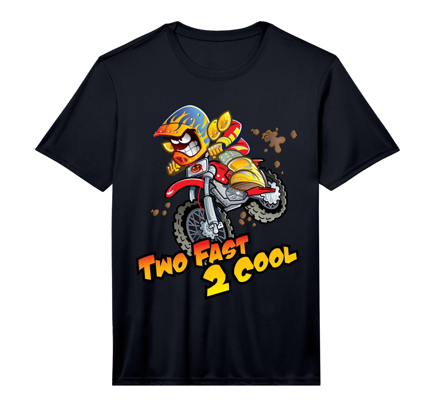 Two Fast 2 Motocross Dirt Bike 2Nd T-Shirt - Novelty Apparel Unisex - T-Shirt, Sweatshirt, Hoodie
