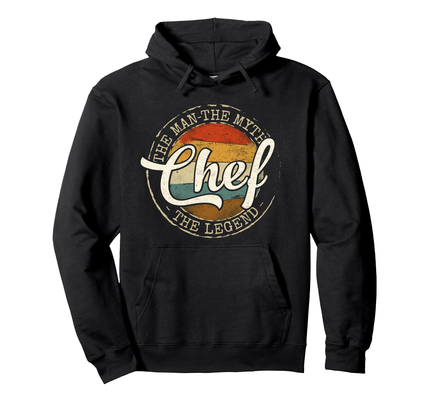 Chef Myth Legend Stamp Cooking Hoodie - Minimalist Print for Adults - T-Shirt, Sweatshirt, Hoodie