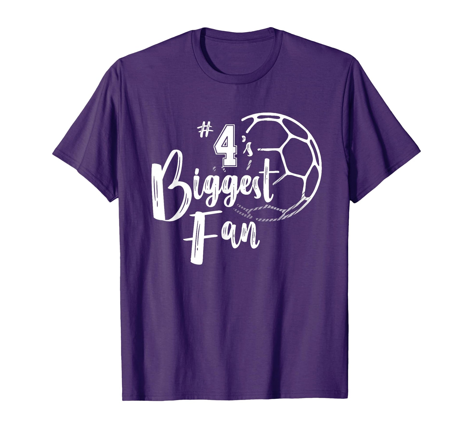 Number 4S Biggest Fan Soccer T-Shirt - Fun Novelty Design for Adults - T-Shirt, Sweatshirt, Hoodie