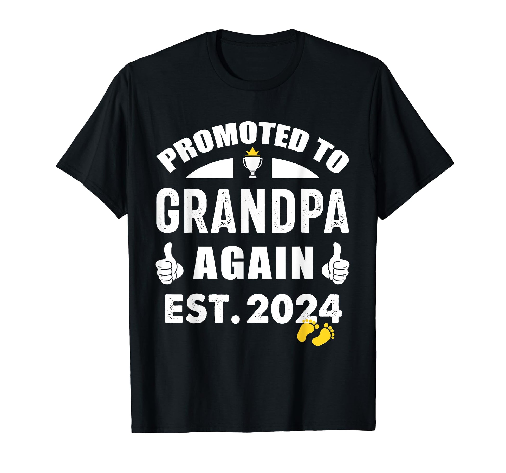Funny Promoted To Grandpa Again 2024 T-Shirt - Aesthetic Graphic Men Women - T-Shirt, Sweatshirt, Hoodie