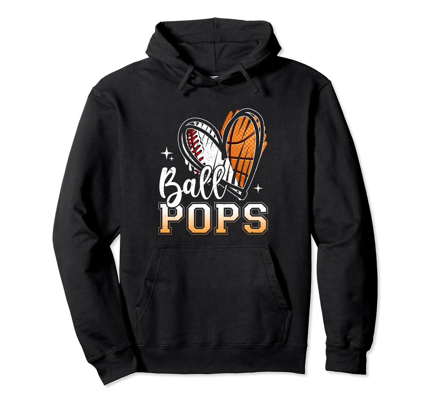 Ball Pops Baseball Basketball Grandpa Hoodie - Minimalist Print Unisex - T-Shirt, Sweatshirt, Hoodie