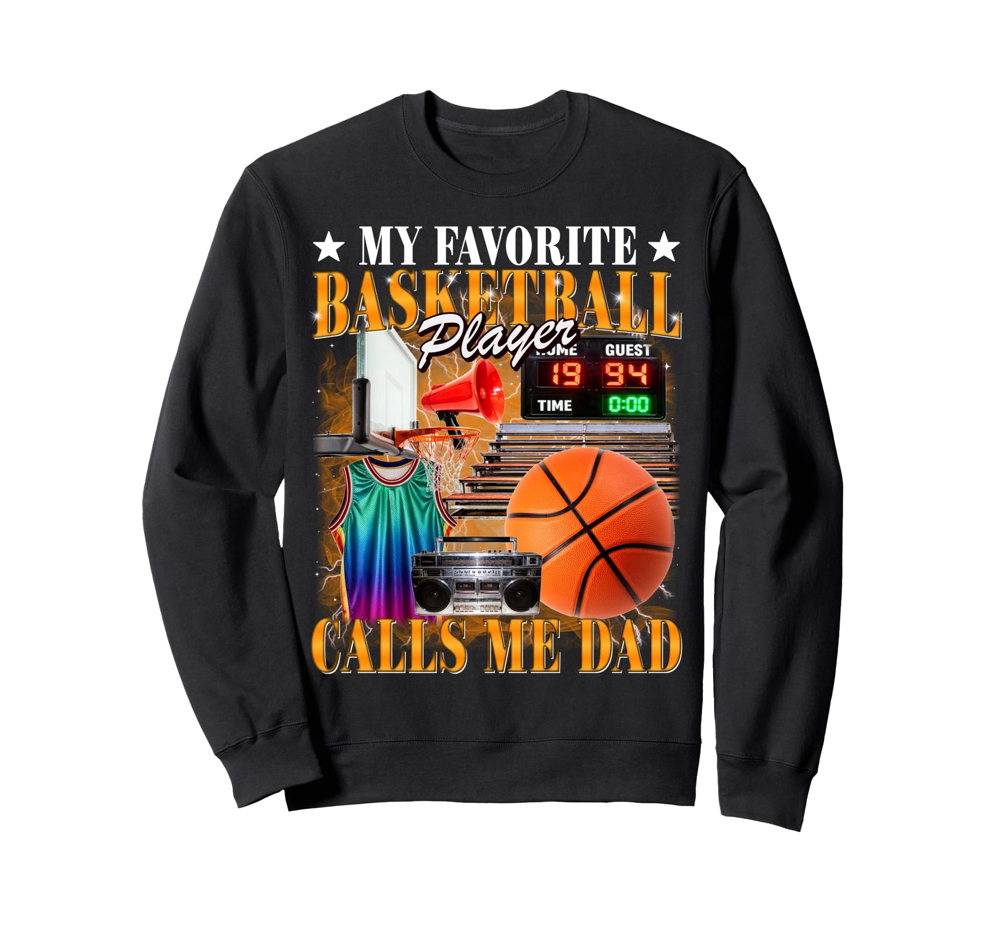 Basketball Player Calls Me Dad Sweatshirt - Minimalist Print Men Women - T-Shirt, Sweatshirt, Hoodie
