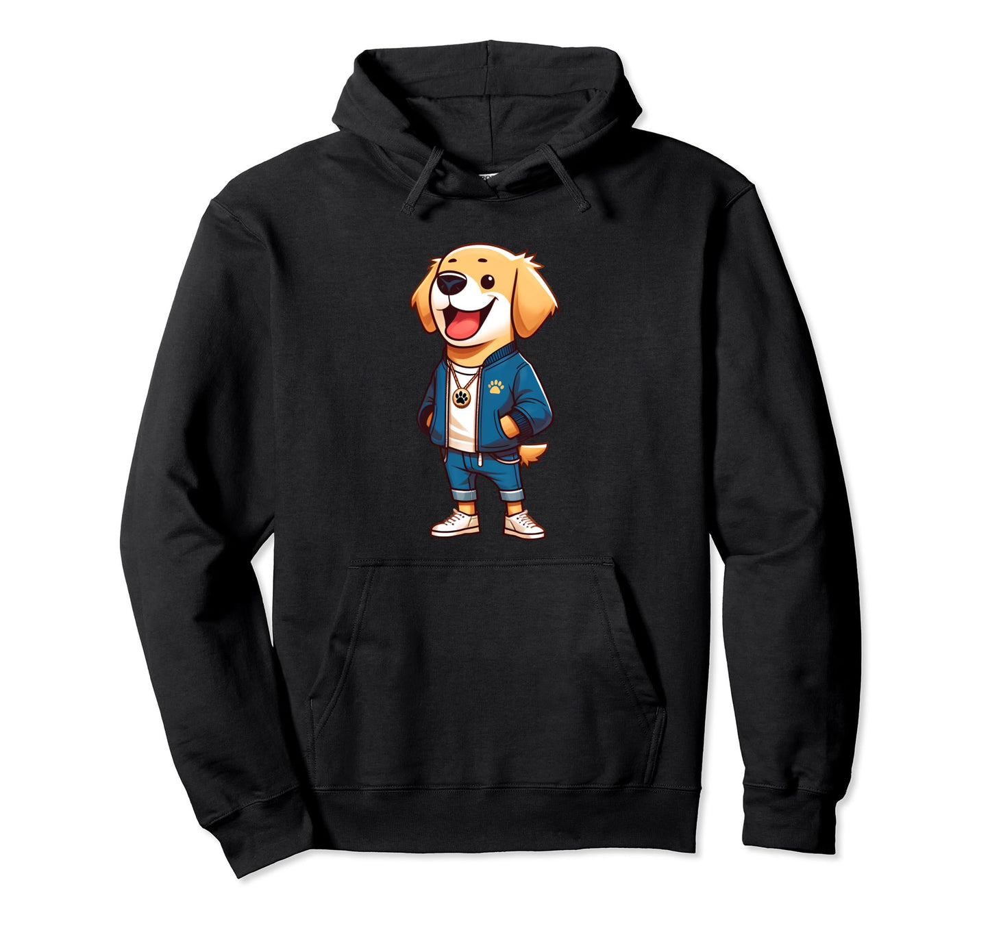 Golden Retriever Dog Jacket Outfit Dog Hoodie - Trendy Graphic for Adults - T-Shirt, Sweatshirt, Hoodie