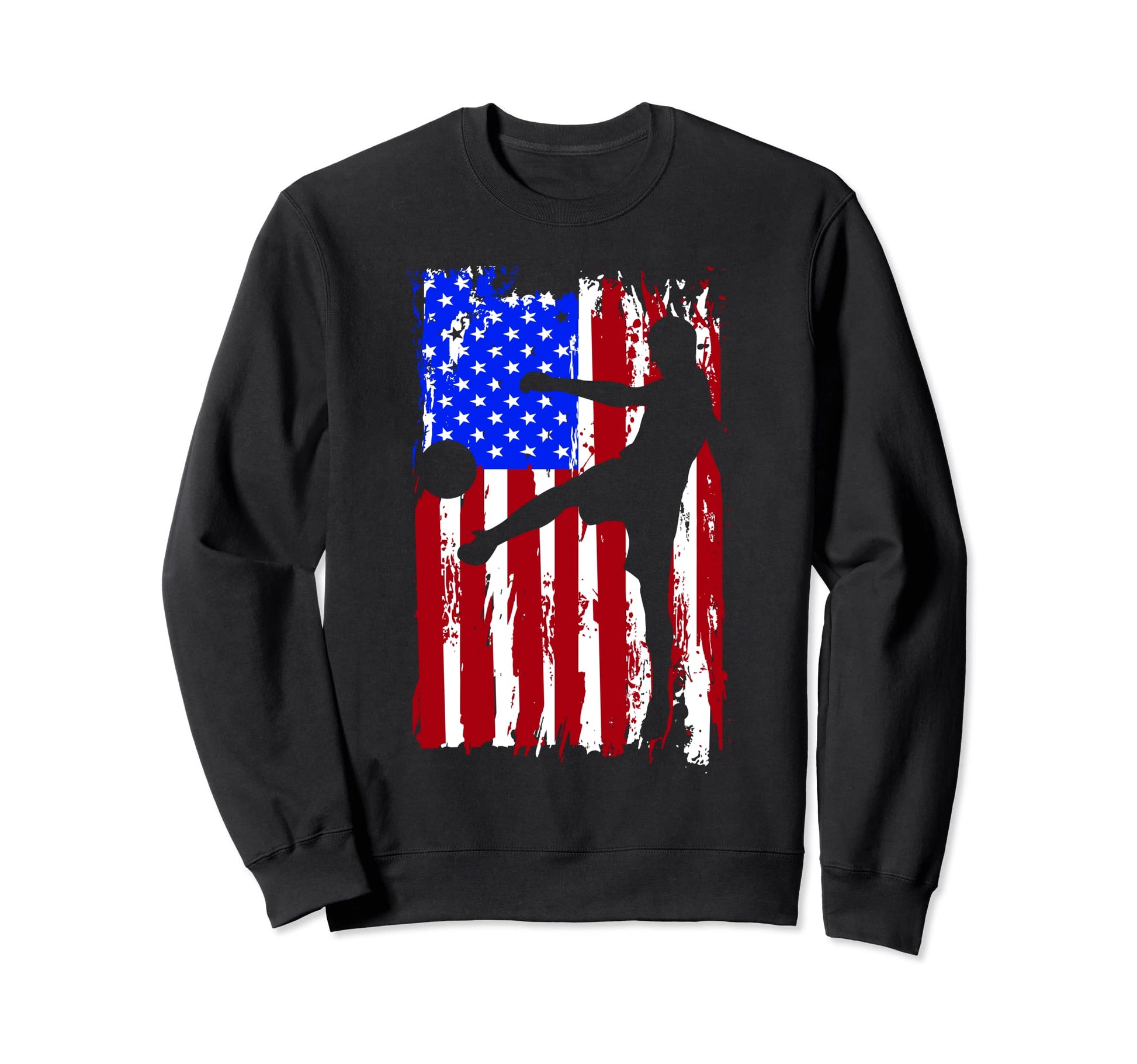American Flag Soccer Usa Flag Soccer Sweatshirt - Trendy Graphic for Adults - T-Shirt, Sweatshirt, Hoodie