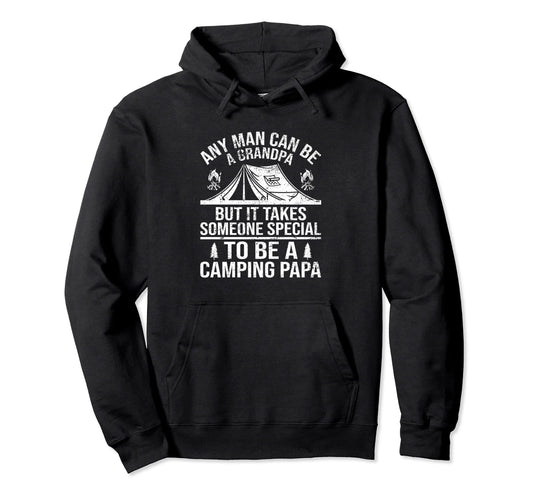 Camping Grandpa Camper Tent Rv Dad Papa Hoodie - Unique Graphic for Adults - T-Shirt, Sweatshirt, Hoodie