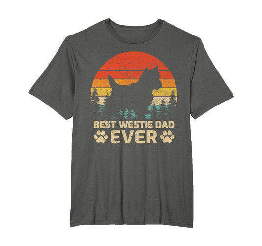 Best Westie Dad Ever Fathers Day T-Shirt - Unique Graphic Unisex - T-Shirt, Sweatshirt, Hoodie