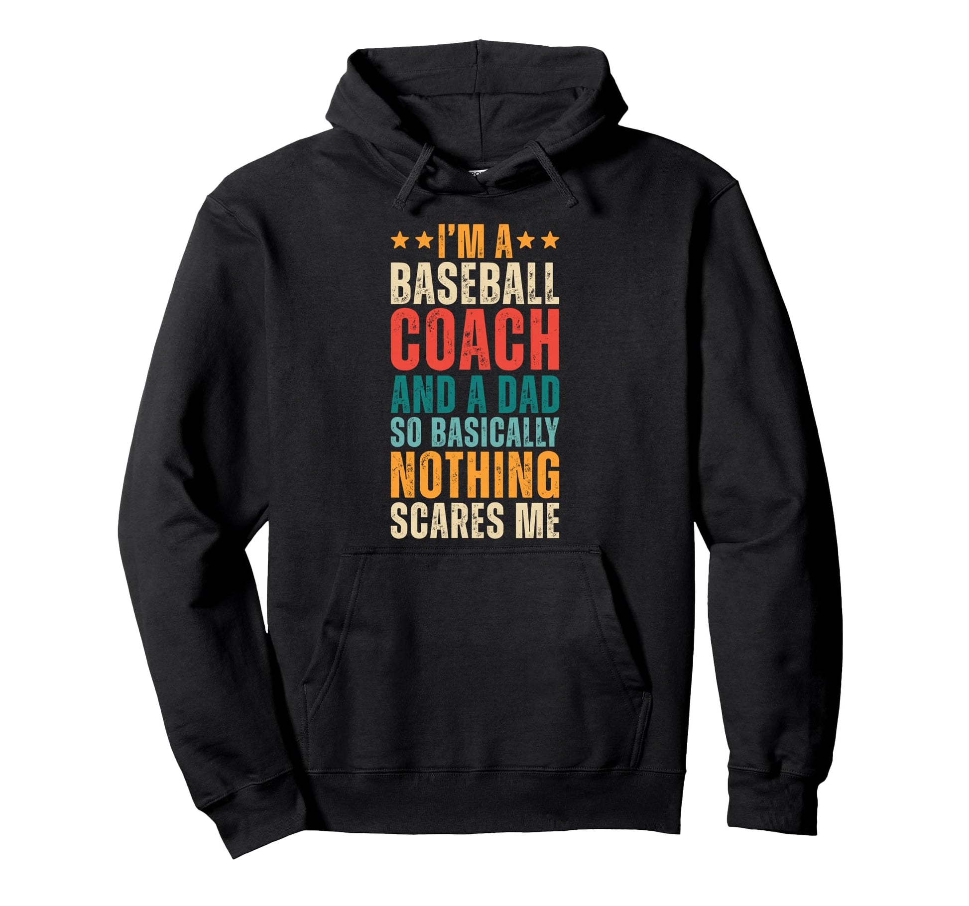 Baseball Coach And Dad Funny Father Hoodie - Minimalist Print for Adults - T-Shirt, Sweatshirt, Hoodie