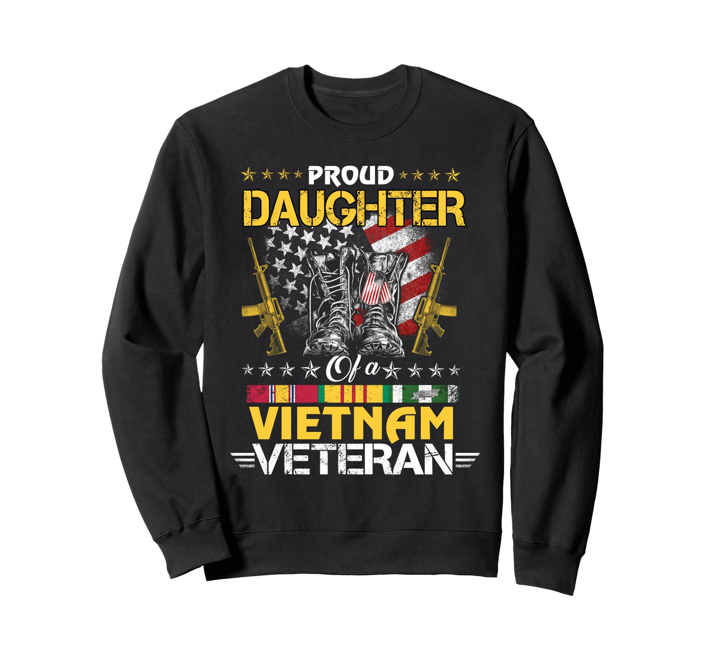 Proud Daughter Vietnam Sweatshirt - Casual Everyday Wear for Adults - T-Shirt, Sweatshirt, Hoodie