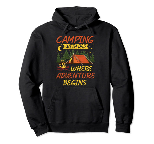 Camping Dad Hoodie - Trendy Graphic Unisex - T-Shirt, Sweatshirt, Hoodie