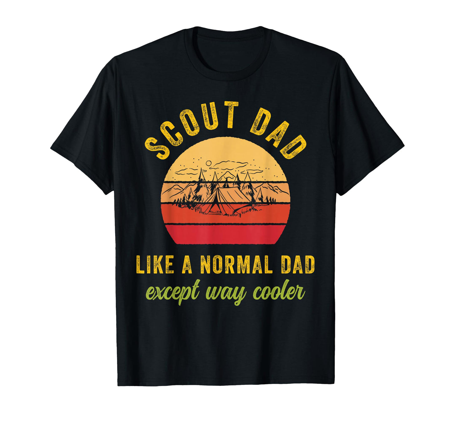 Mens Scout Dad Scouting Camping T-Shirt - Custom Art Print for Adults - T-Shirt, Sweatshirt, Hoodie