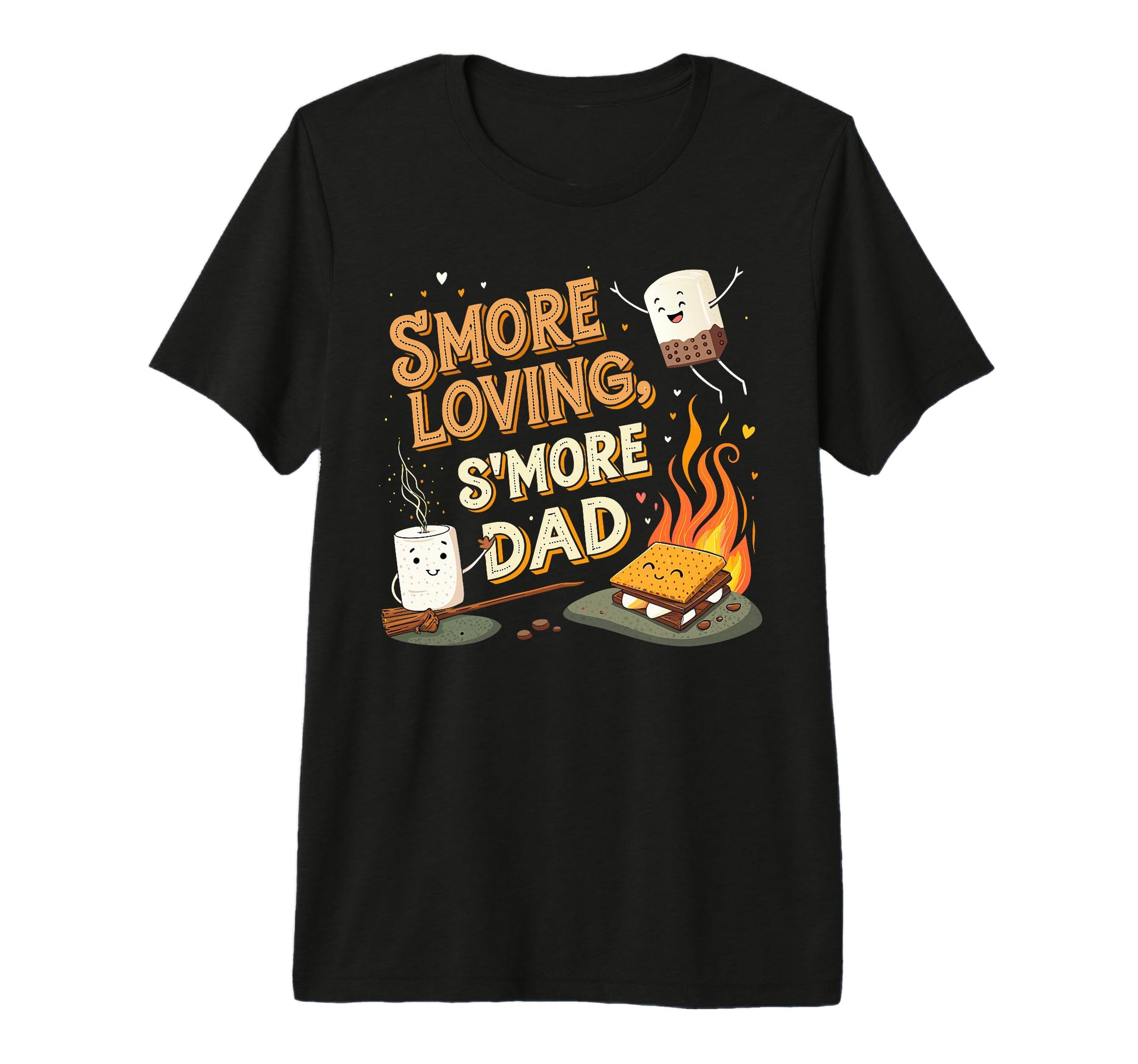 Smore Loving Campfire Fathers Day T-Shirt - Graphic Print for Adults - T-Shirt, Sweatshirt, Hoodie
