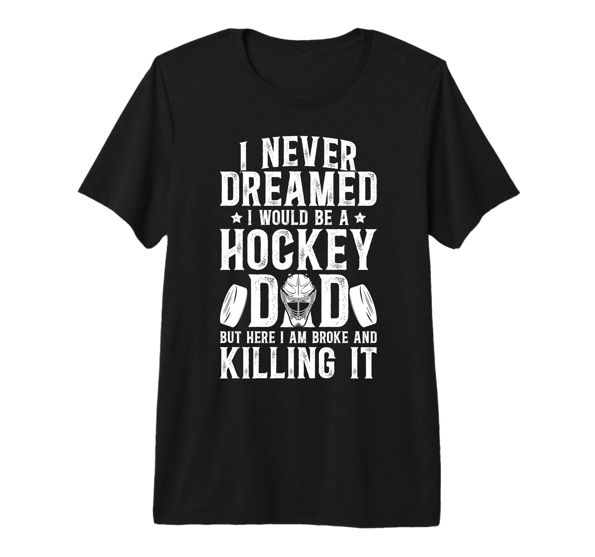 Mens Hockey Dad Funny Ice Hockey Father T-Shirt - Custom Art Print Unisex - T-Shirt, Sweatshirt, Hoodie