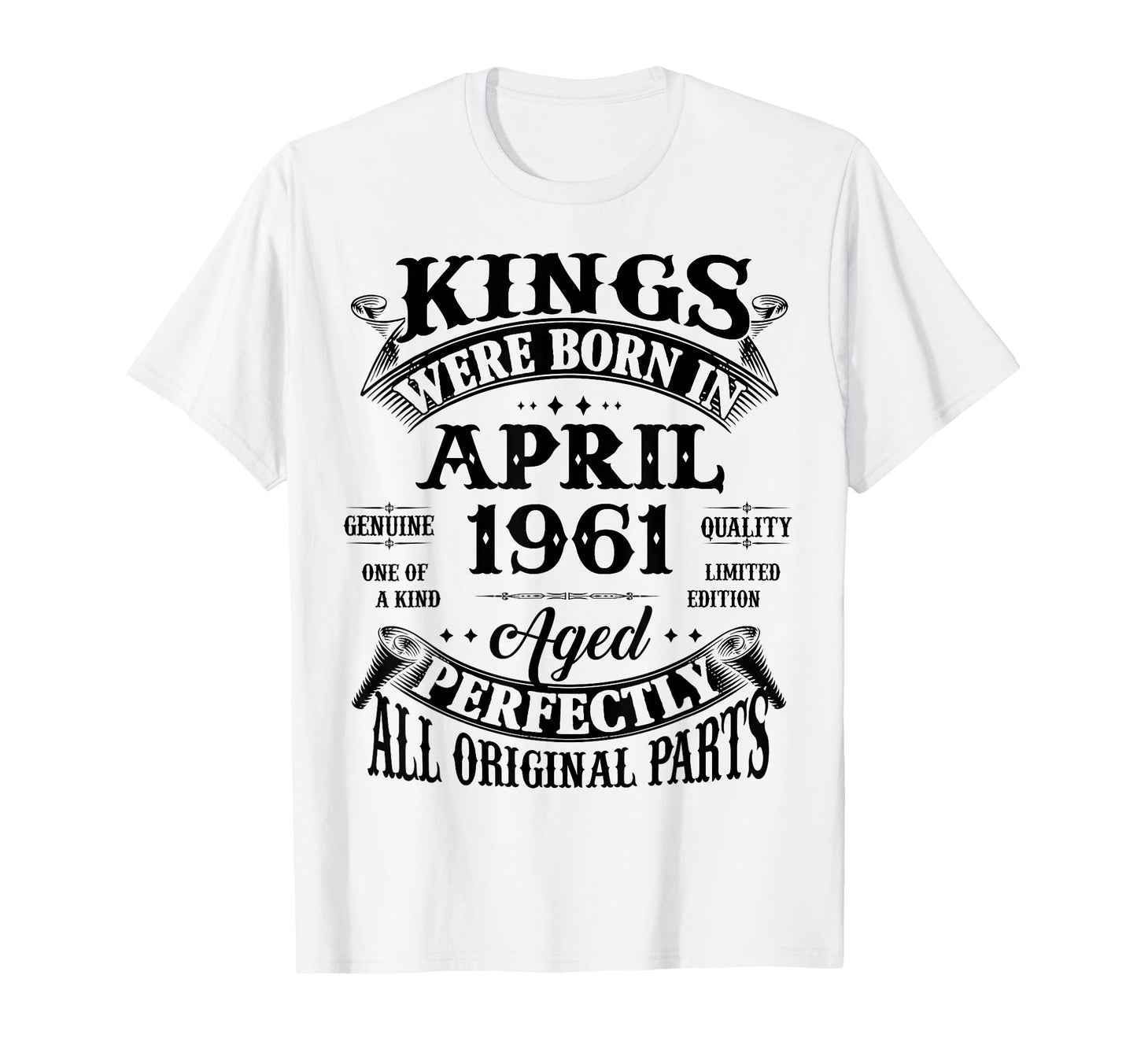 65Th Birthday Gift Kings Born April T-Shirt - Streetwear Style for Adults - T-Shirt, Sweatshirt, Hoodie