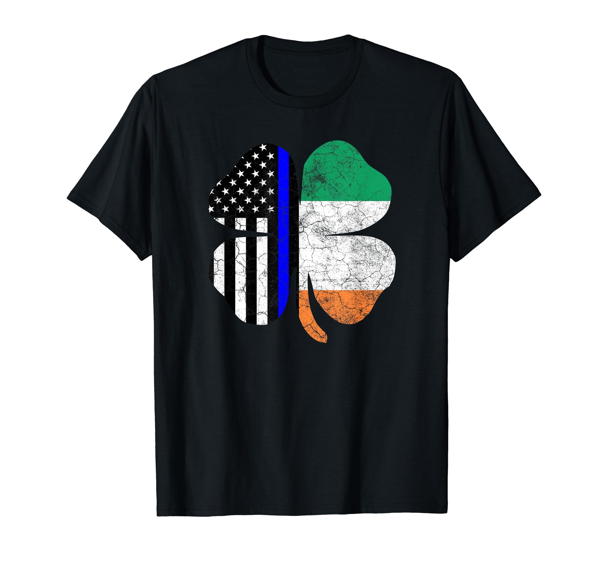 St Patricks Day Thin Blue Line T-Shirt - Fun Novelty Design Men Women - T-Shirt, Sweatshirt, Hoodie