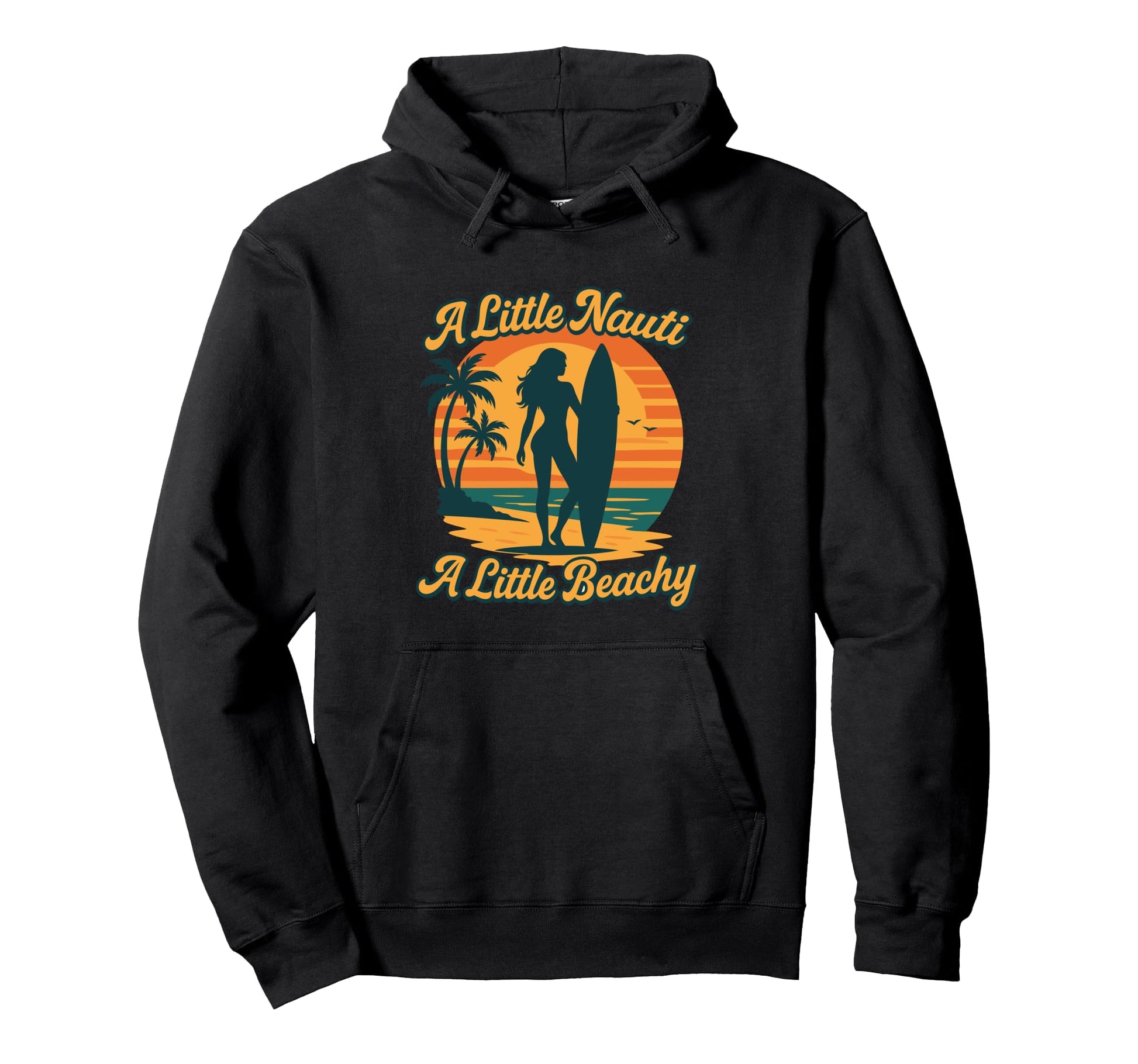 Little Nauti Little Beachy Hoodie - Graphic Print for Adults - T-Shirt, Sweatshirt, Hoodie