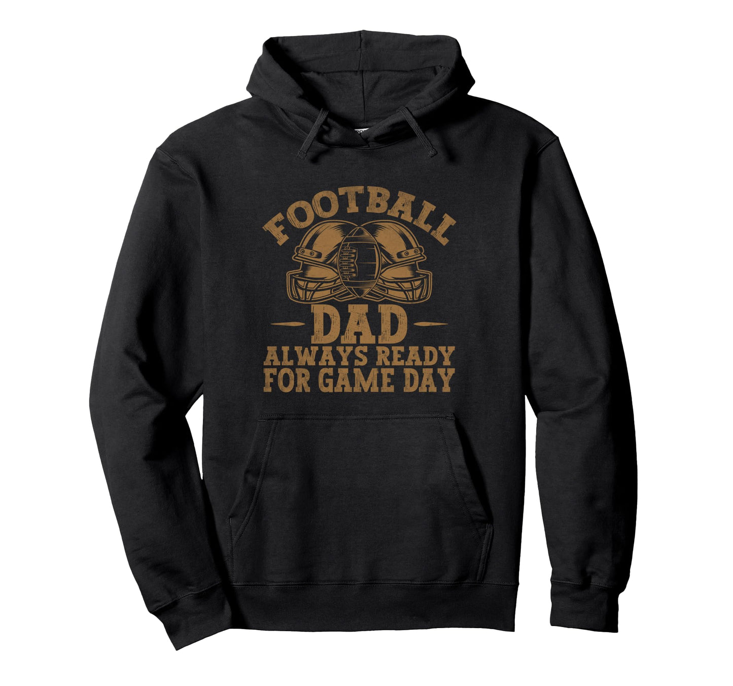 Football Dad Always Ready Game Day Hoodie - Minimalist Print for Adults - T-Shirt, Sweatshirt, Hoodie