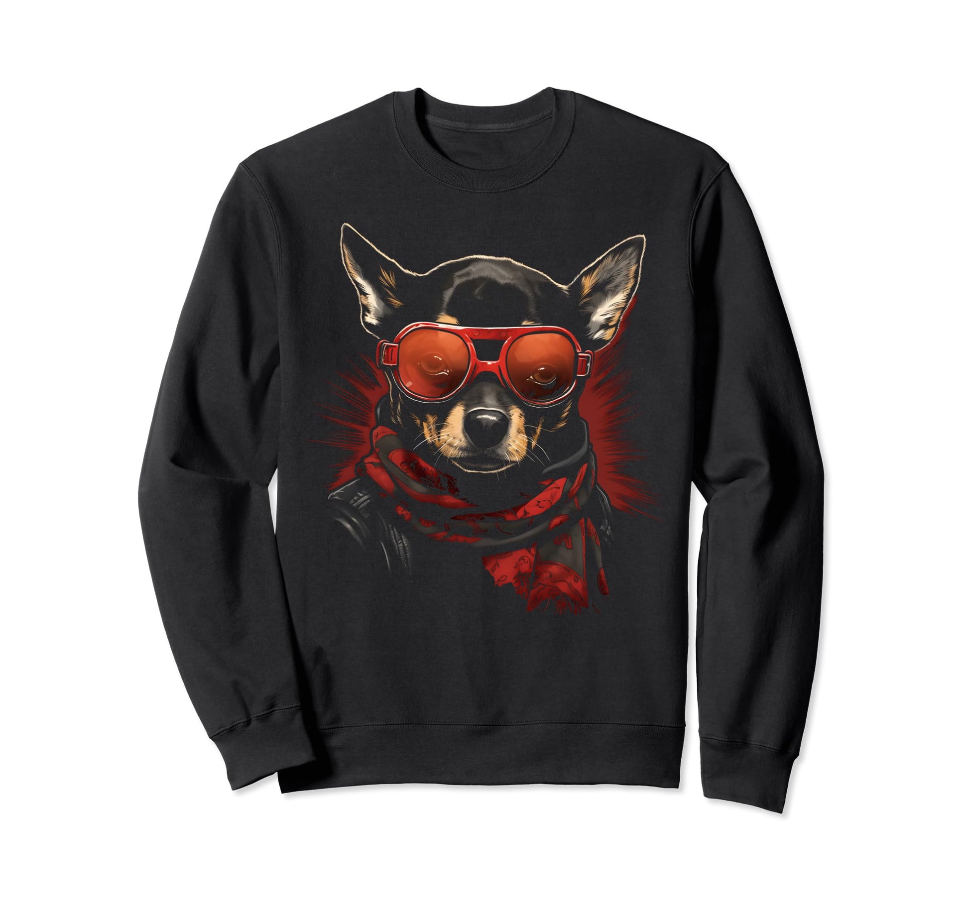 Motorcycle Dad Biker Dog Funny Sweatshirt - Aesthetic Graphic for Adults - T-Shirt, Sweatshirt, Hoodie
