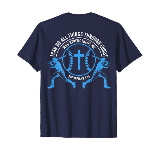 Baseball Christian Softball I Can Do T-Shirt - Aesthetic Graphic Unisex - T-Shirt, Sweatshirt, Hoodie