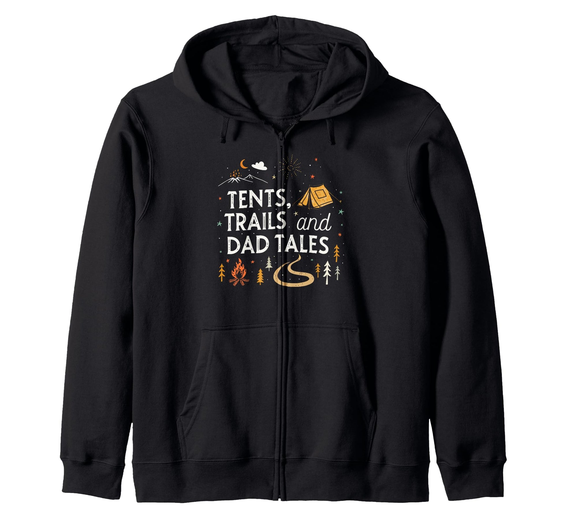 Tents Trails And Dad Tales Hiking Sweatshirt - Custom Art Print Unisex - T-Shirt, Sweatshirt, Hoodie