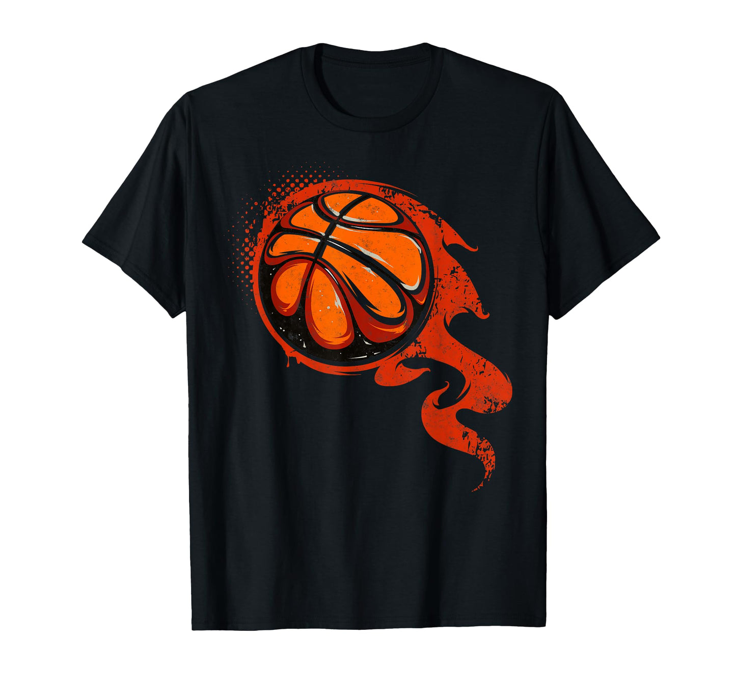 Basketball Ball Fire Basketball T-Shirt - Streetwear Style for Adults - T-Shirt, Sweatshirt, Hoodie