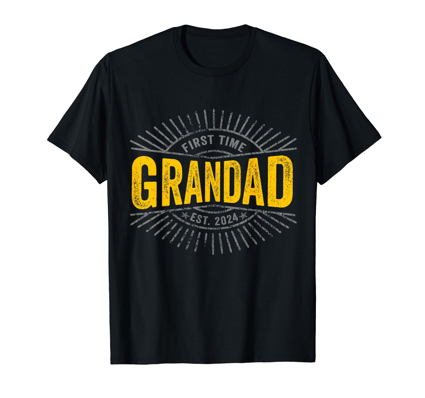 First Time Grandad Est 2024 Promoted T-Shirt - Minimalist Print for Adults - T-Shirt, Sweatshirt, Hoodie