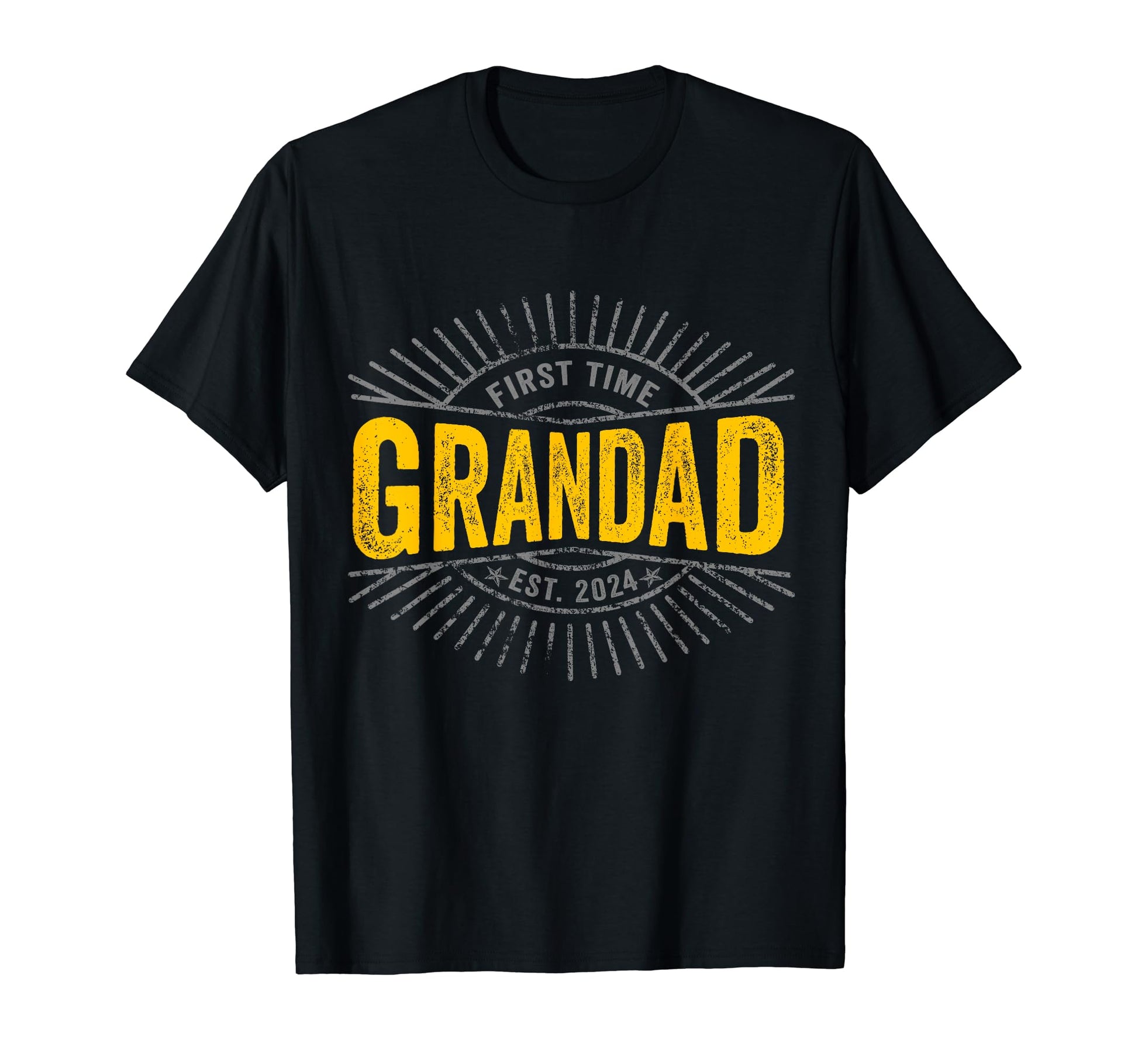 First Time Grandad Est 2024 Promoted T-Shirt - Minimalist Print for Adults - T-Shirt, Sweatshirt, Hoodie