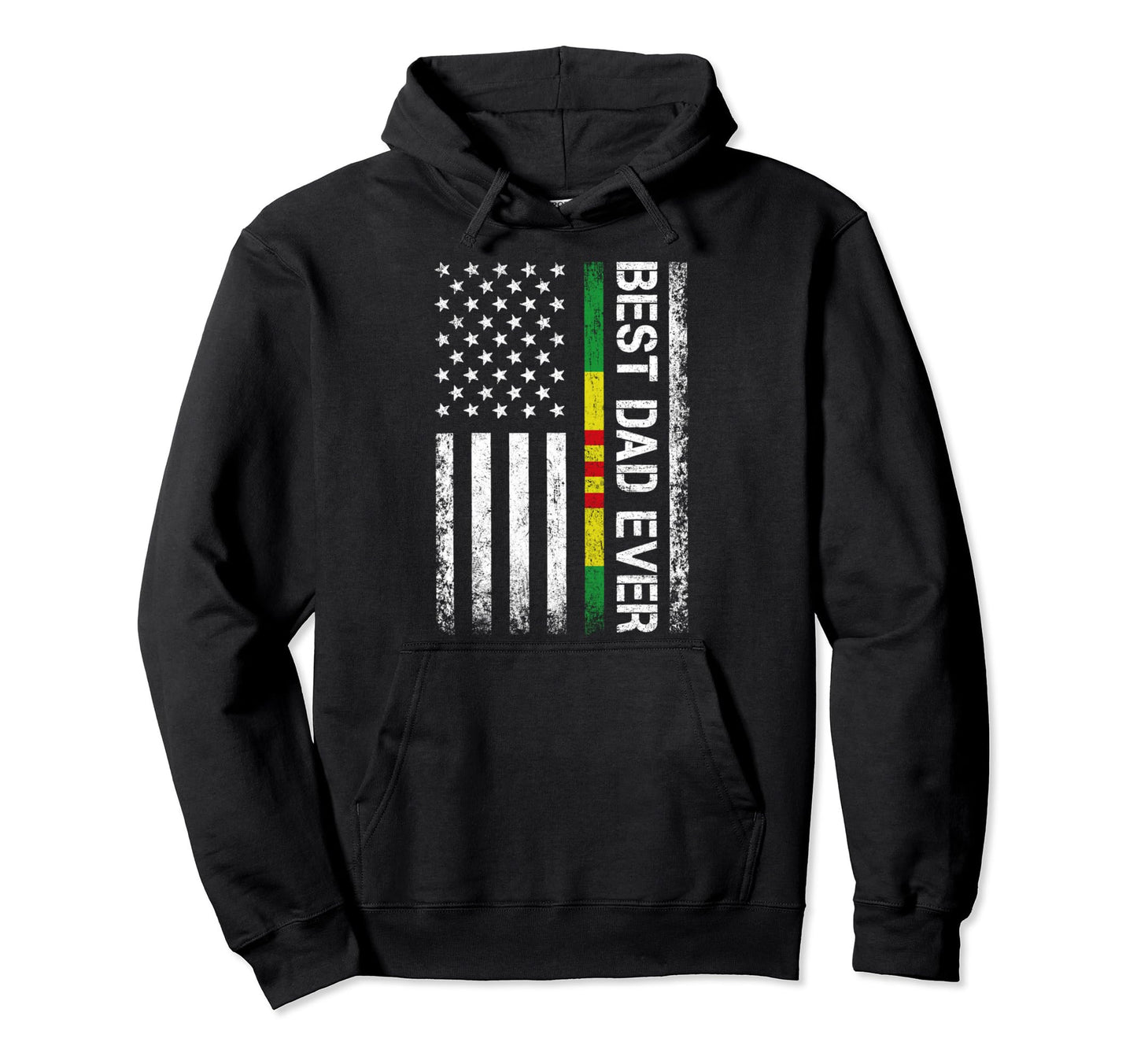 Best Dad Ever Vietnam Veteran Us Flag Hoodie - Novelty Apparel for Adults - T-Shirt, Sweatshirt, Hoodie