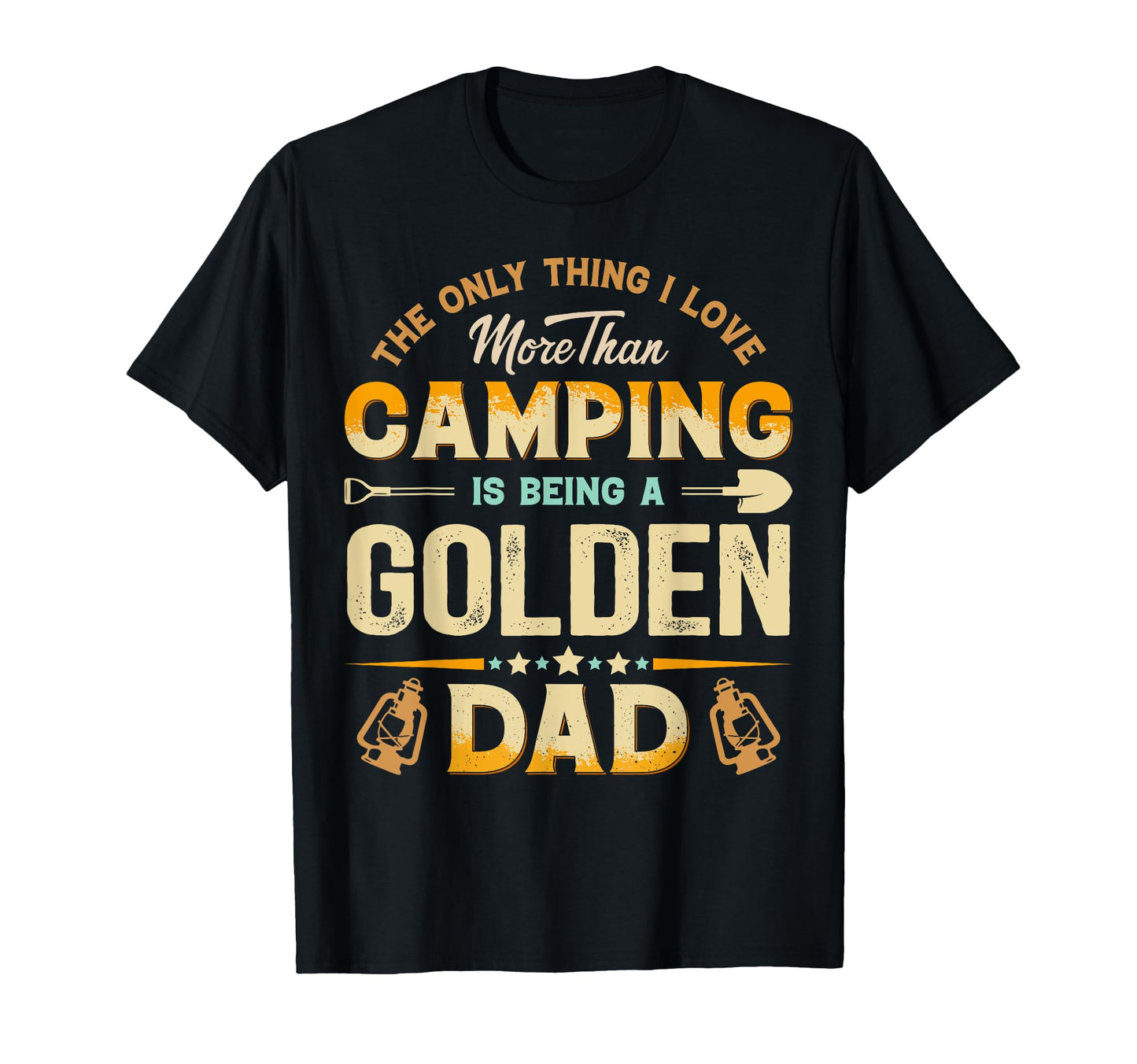 Funny Camping Fathers Day Golden Dad T-Shirt - Custom Art Print for Adults - T-Shirt, Sweatshirt, Hoodie