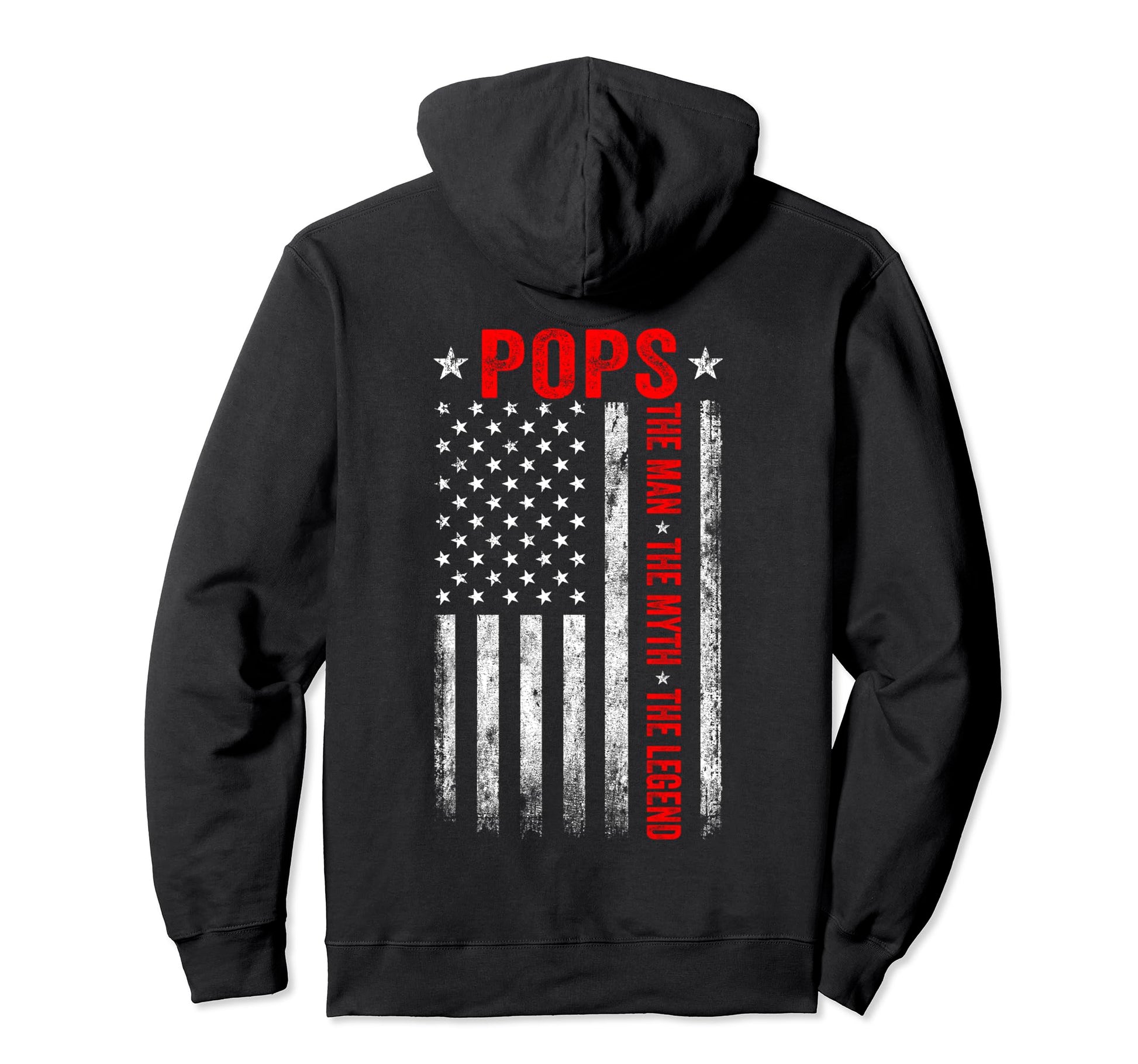 Pops Myth Legend Usa Flag Grandpa 4Th Hoodie - Graphic Print for Adults - T-Shirt, Sweatshirt, Hoodie