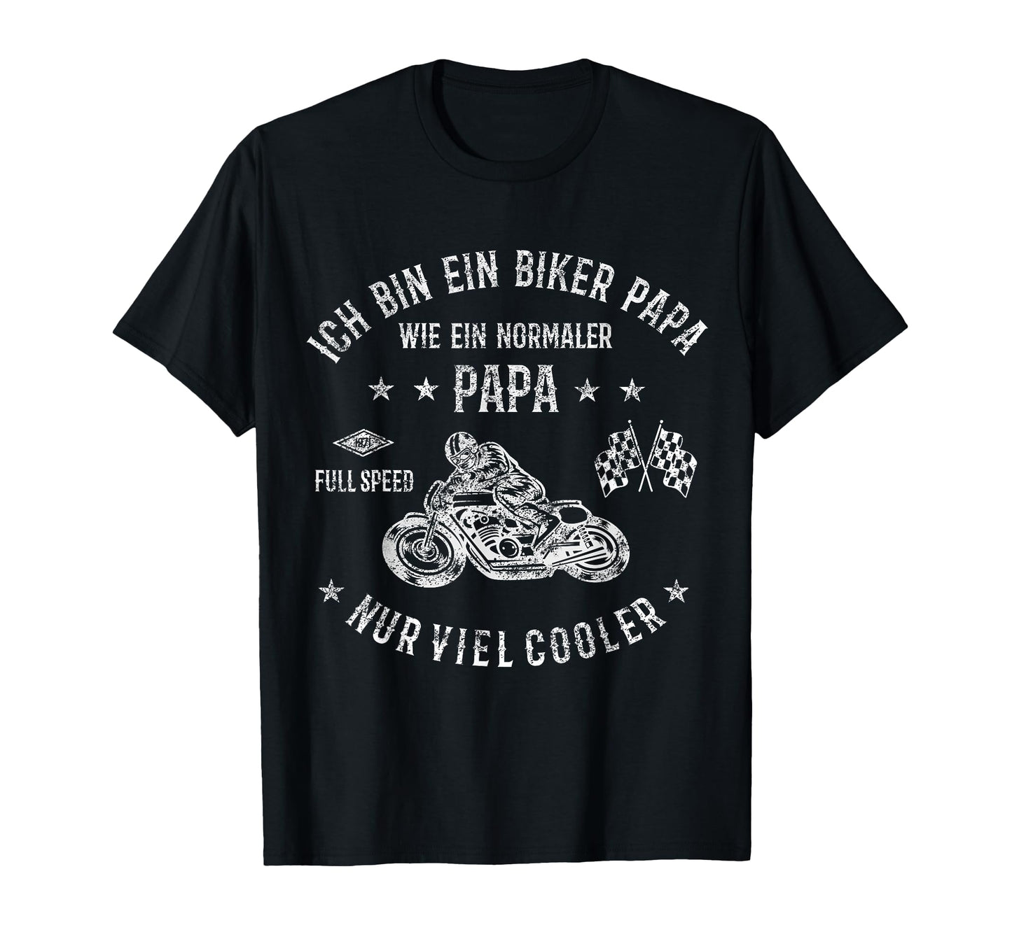 Motorcycle Dad Biker Gift Birthday T-Shirt - Custom Art Print for Adults - T-Shirt, Sweatshirt, Hoodie