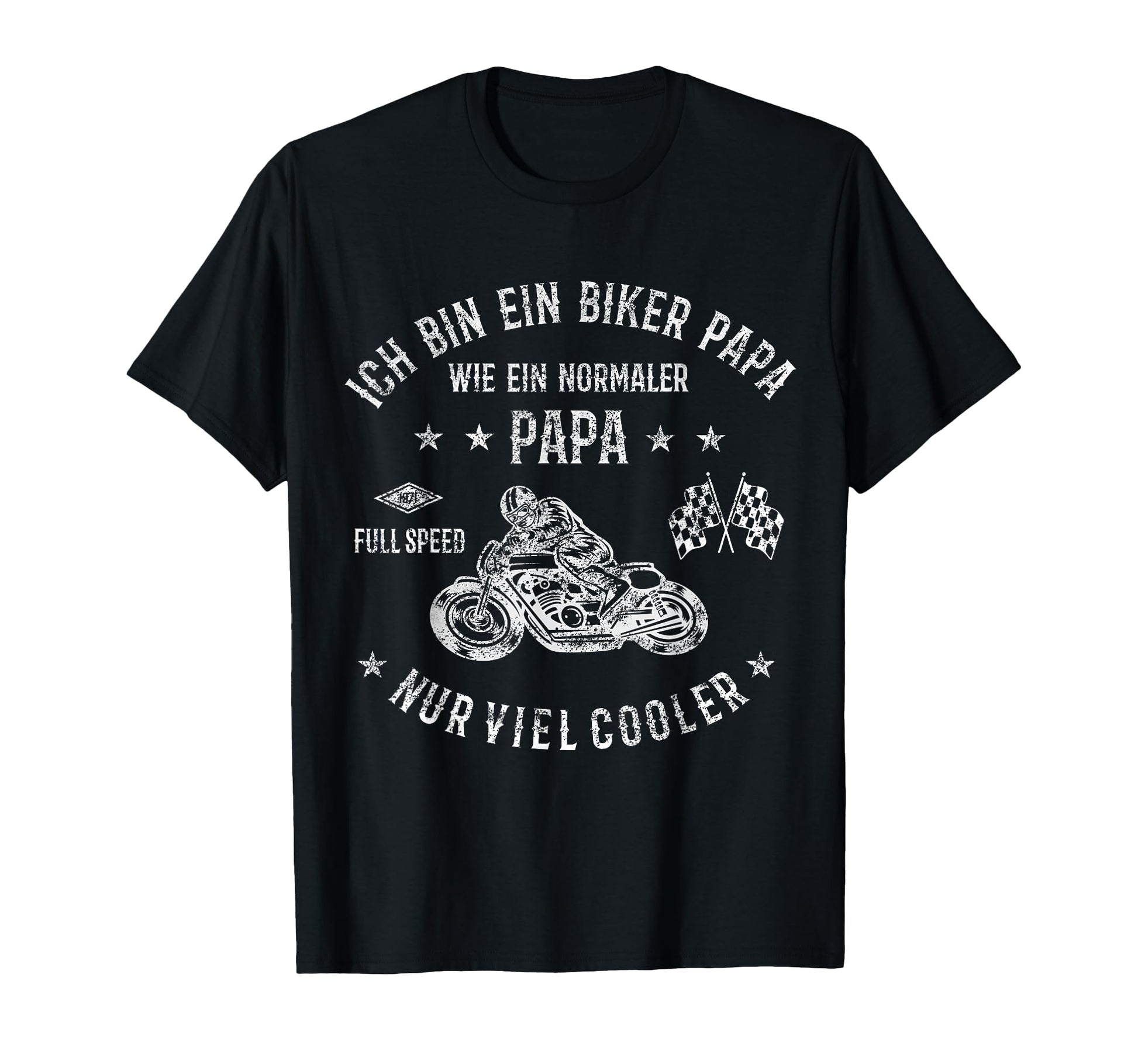 Motorcycle Dad Biker Gift Birthday T-Shirt - Custom Art Print for Adults - T-Shirt, Sweatshirt, Hoodie