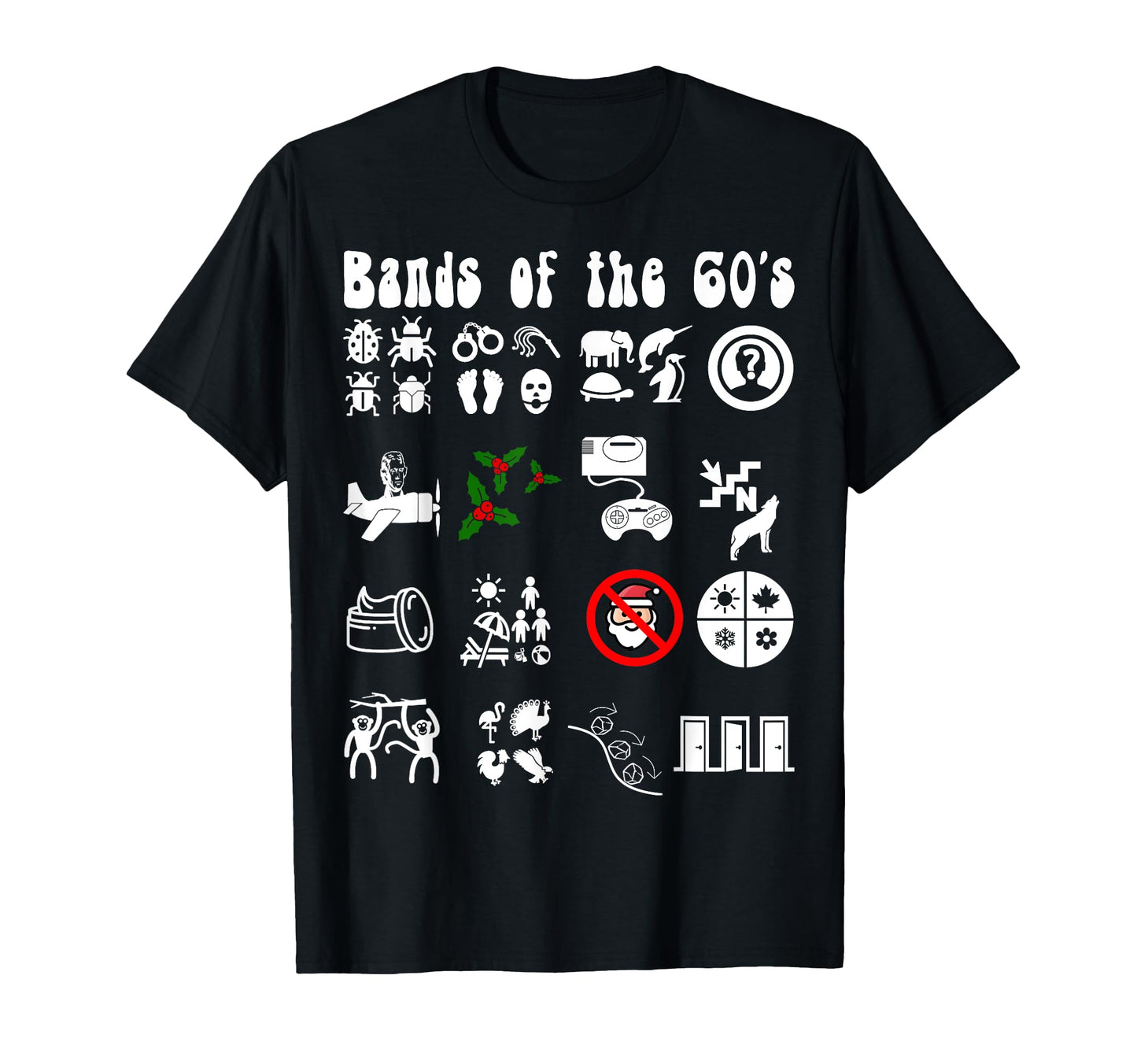 Funny Nerdy Iconic Pop Rock Bands 60S T-Shirt - Streetwear Style Men Women - T-Shirt, Sweatshirt, Hoodie