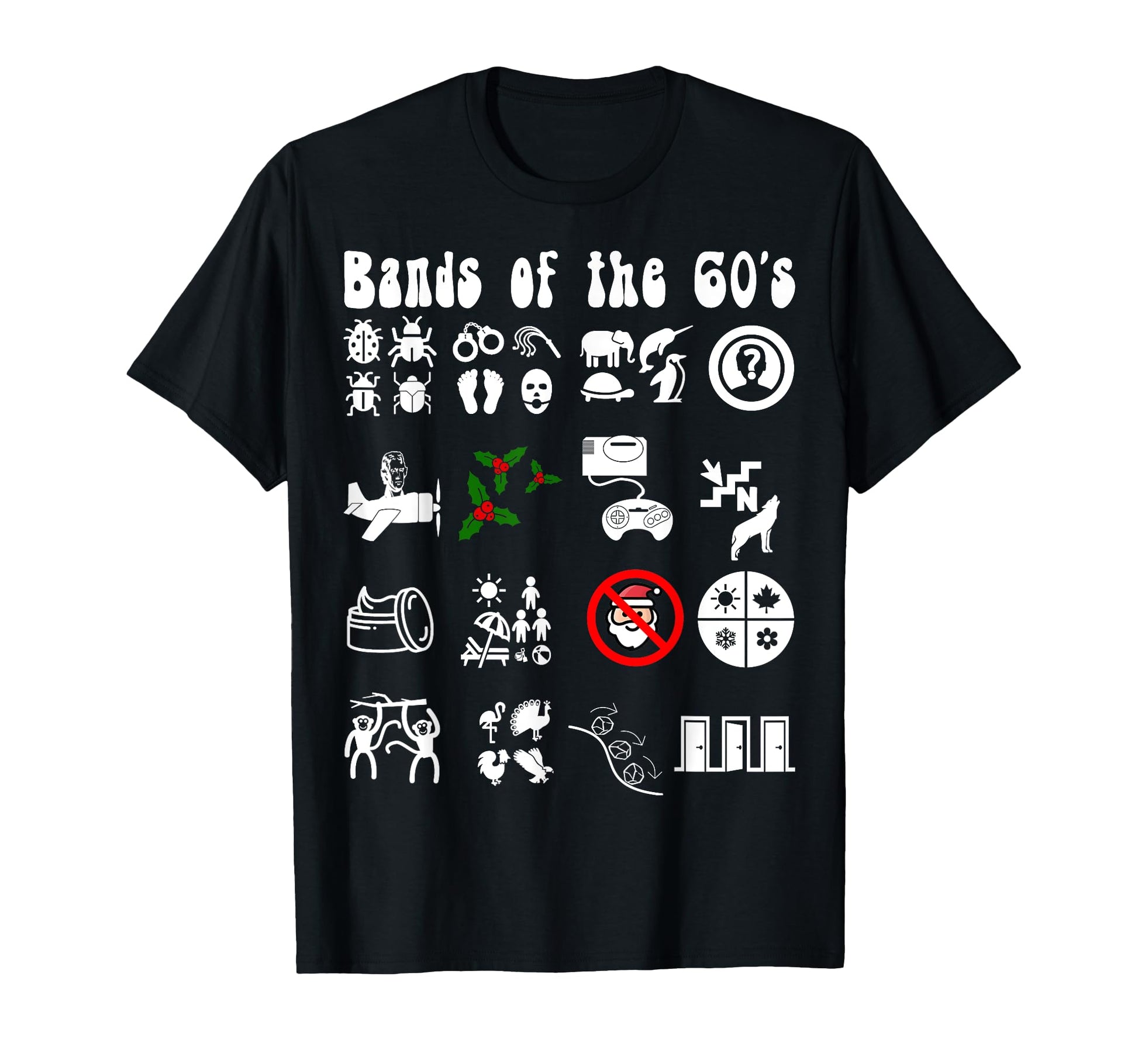 Funny Nerdy Iconic Pop Rock Bands 60S T-Shirt - Streetwear Style Men Women - T-Shirt, Sweatshirt, Hoodie