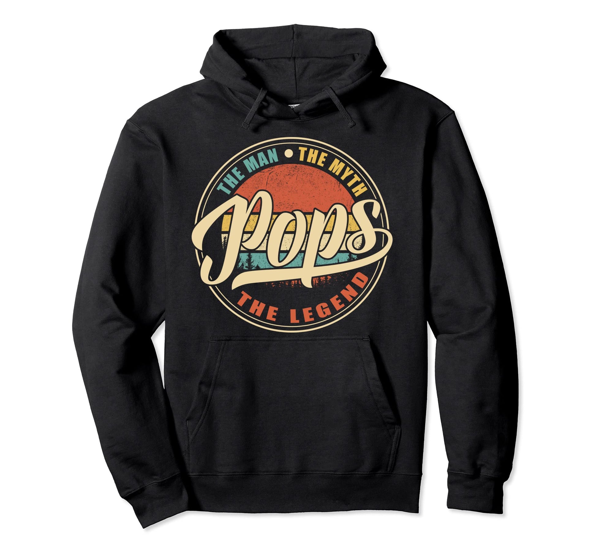 Pops Myth Legend Fathers Day Hoodie - Trendy Graphic Men Women - T-Shirt, Sweatshirt, Hoodie