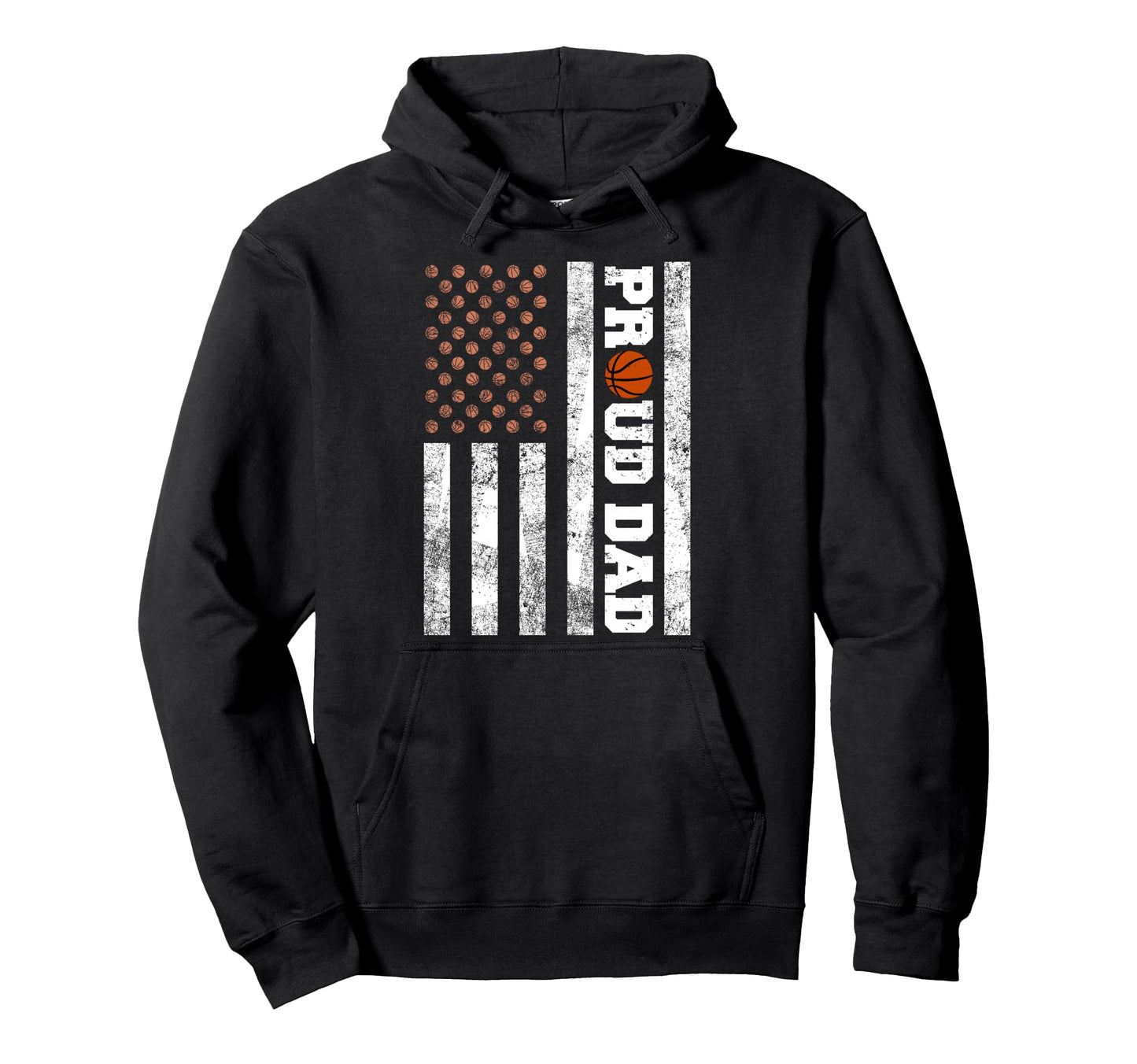 Proud Dad American Distressed Flag Hoodie - Casual Everyday Wear Unisex - T-Shirt, Sweatshirt, Hoodie