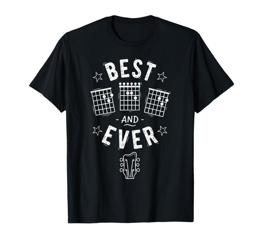 Best Dad Ever Guitar Chords Stars Music T-Shirt - Minimalist Print Unisex - T-Shirt, Sweatshirt, Hoodie