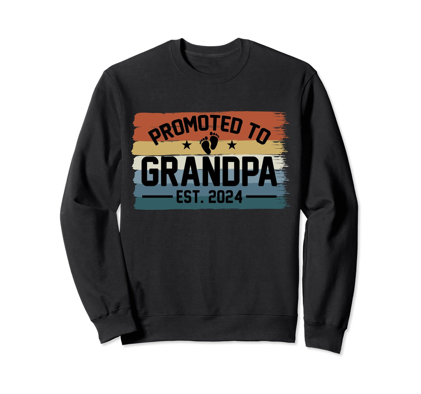 Promoted To Grandpa 2024 New Grandpa Sweatshirt - Unique Graphic Unisex - T-Shirt, Sweatshirt, Hoodie