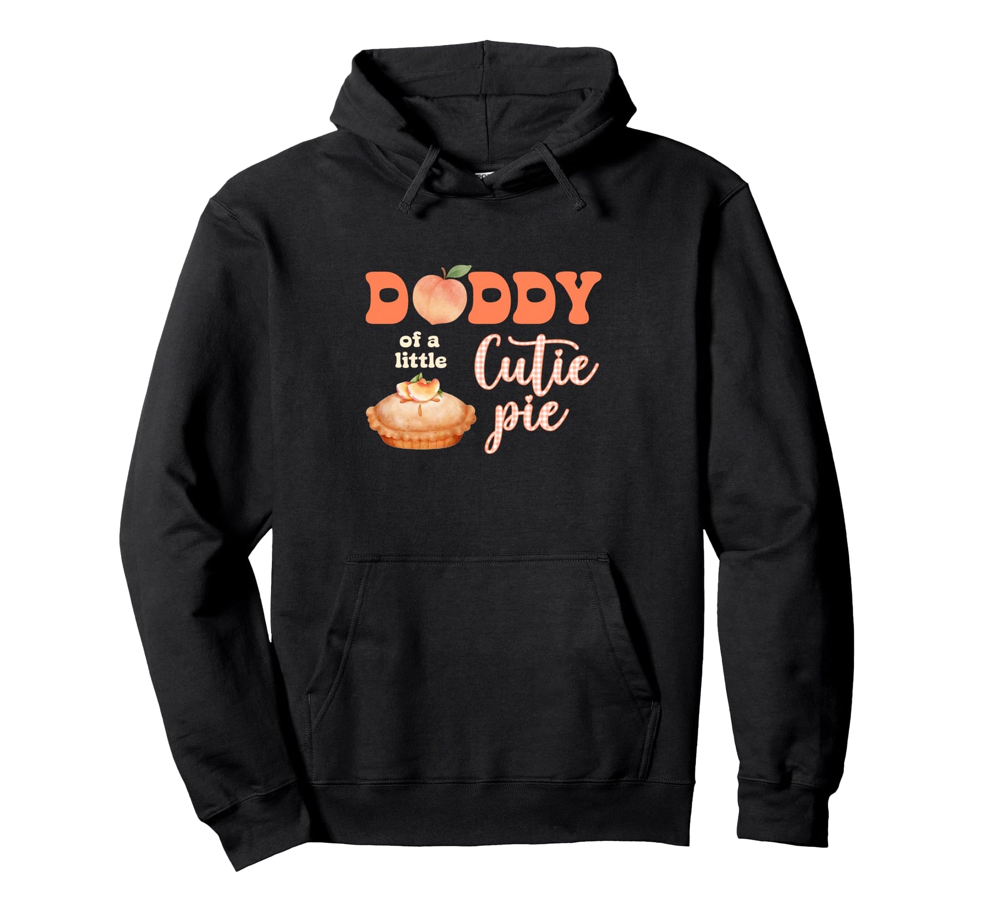Daddy Little Cutie Peach Pie Bow Birthday Hoodie - Novelty Apparel Unisex - T-Shirt, Sweatshirt, Hoodie