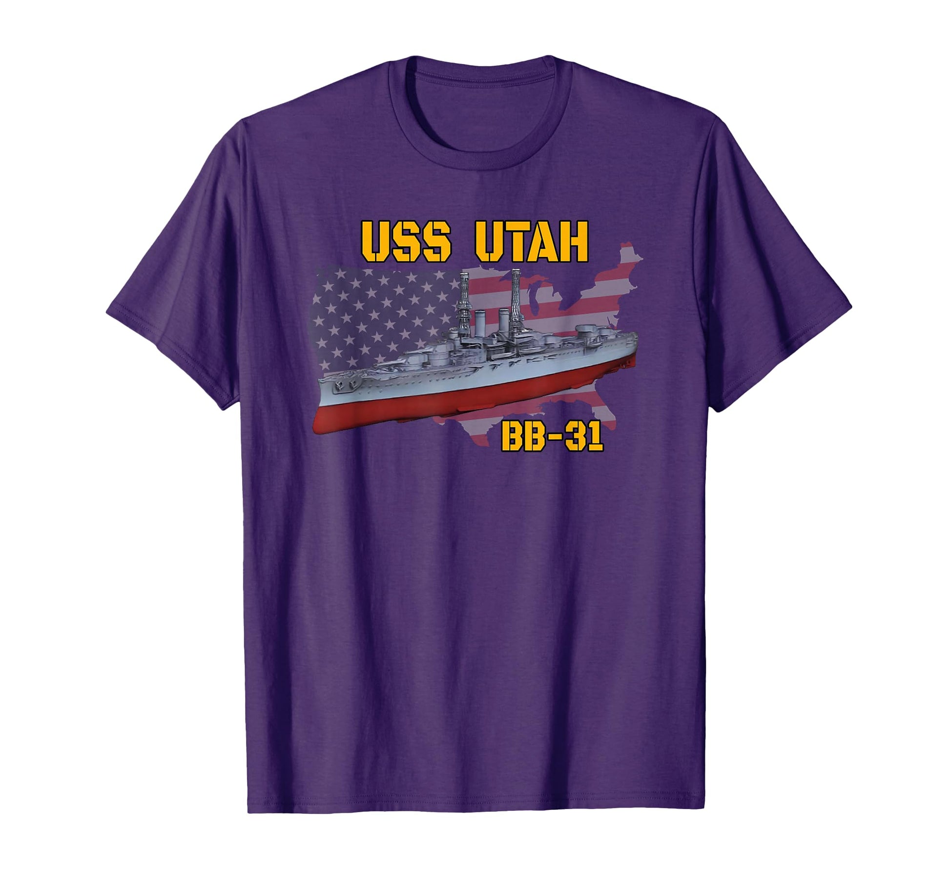 Ww2 Ww1 Warship Uss Utah Bb 31 T-Shirt - Aesthetic Graphic Men Women - T-Shirt, Sweatshirt, Hoodie