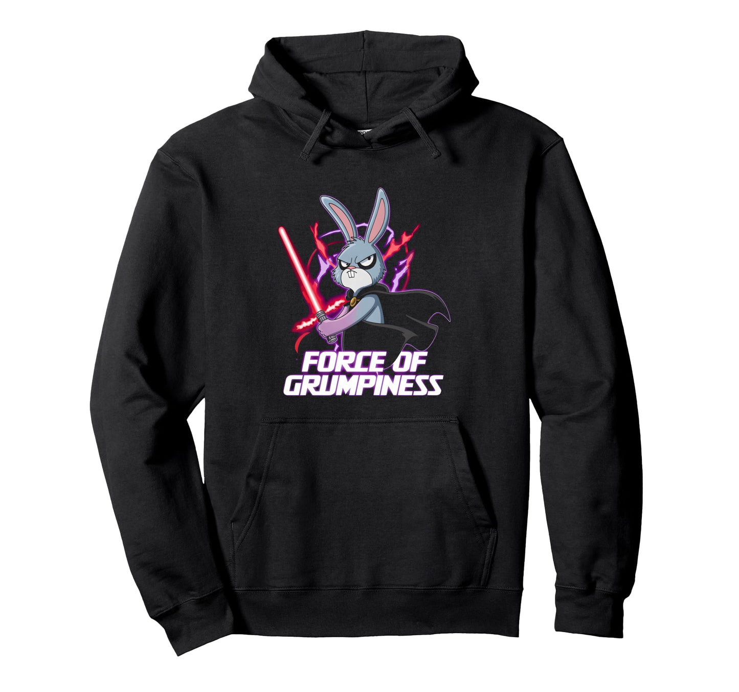 Grumpy Bunny Force Grumpiness Viral Hoodie - Novelty Apparel for Adults - T-Shirt, Sweatshirt, Hoodie