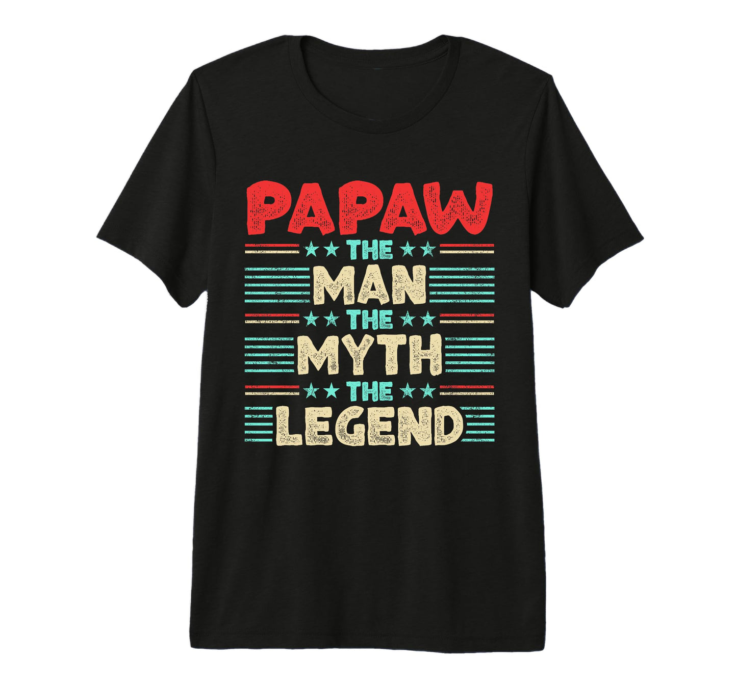 Mens Papaw Myth Legend Dad Grandpa Tri T-Shirt - Graphic Print Men Women - T-Shirt, Sweatshirt, Hoodie
