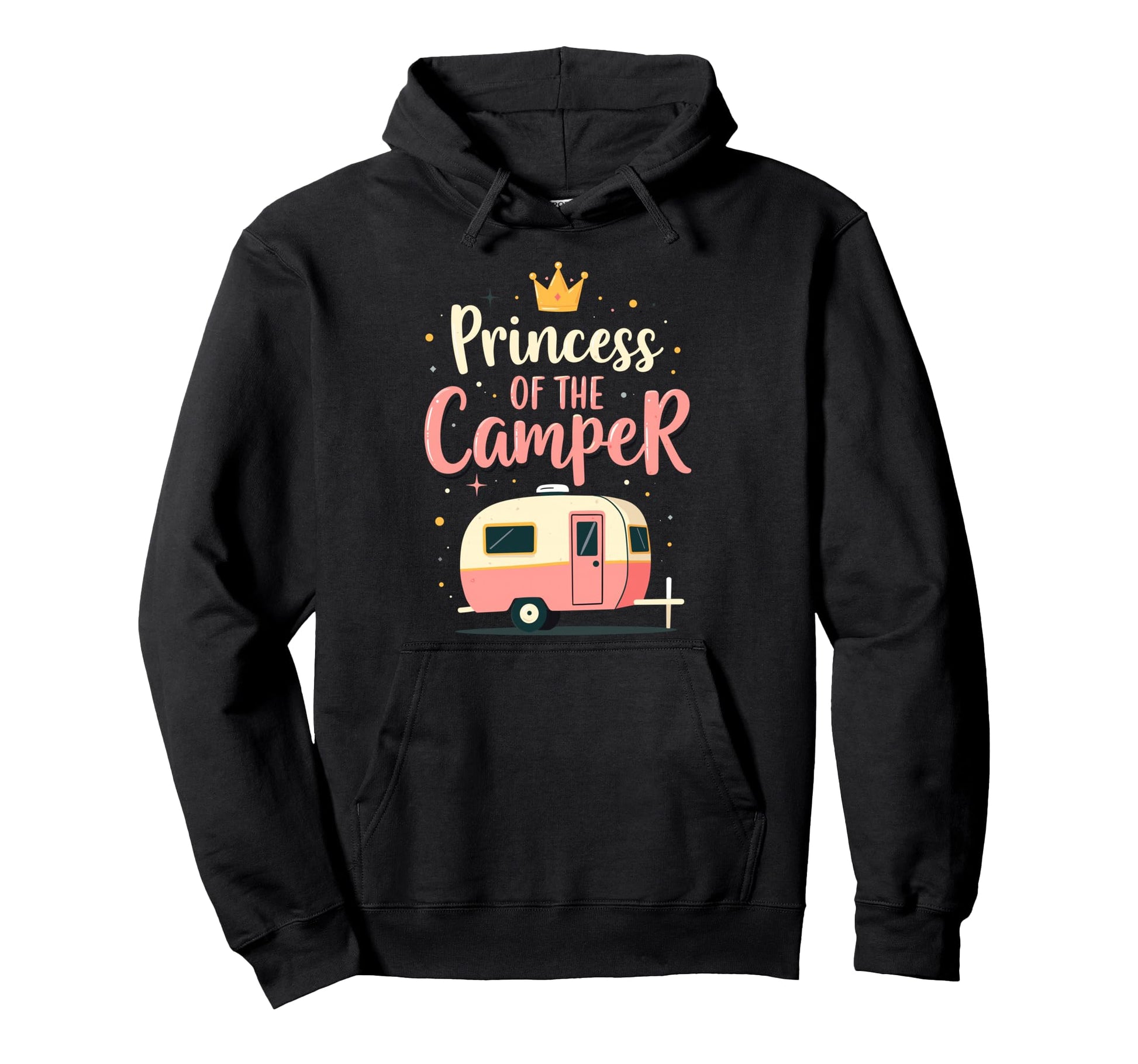 Princess Camper Camping Vacation Hoodie - Aesthetic Graphic Unisex - T-Shirt, Sweatshirt, Hoodie