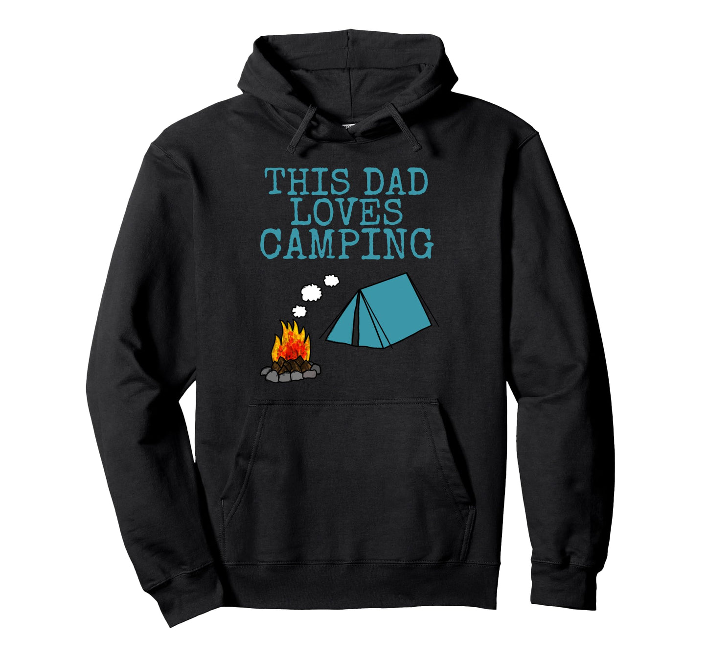 This Dad Loves Camping Summer Hoodie - Casual Everyday Wear for Adults - T-Shirt, Sweatshirt, Hoodie