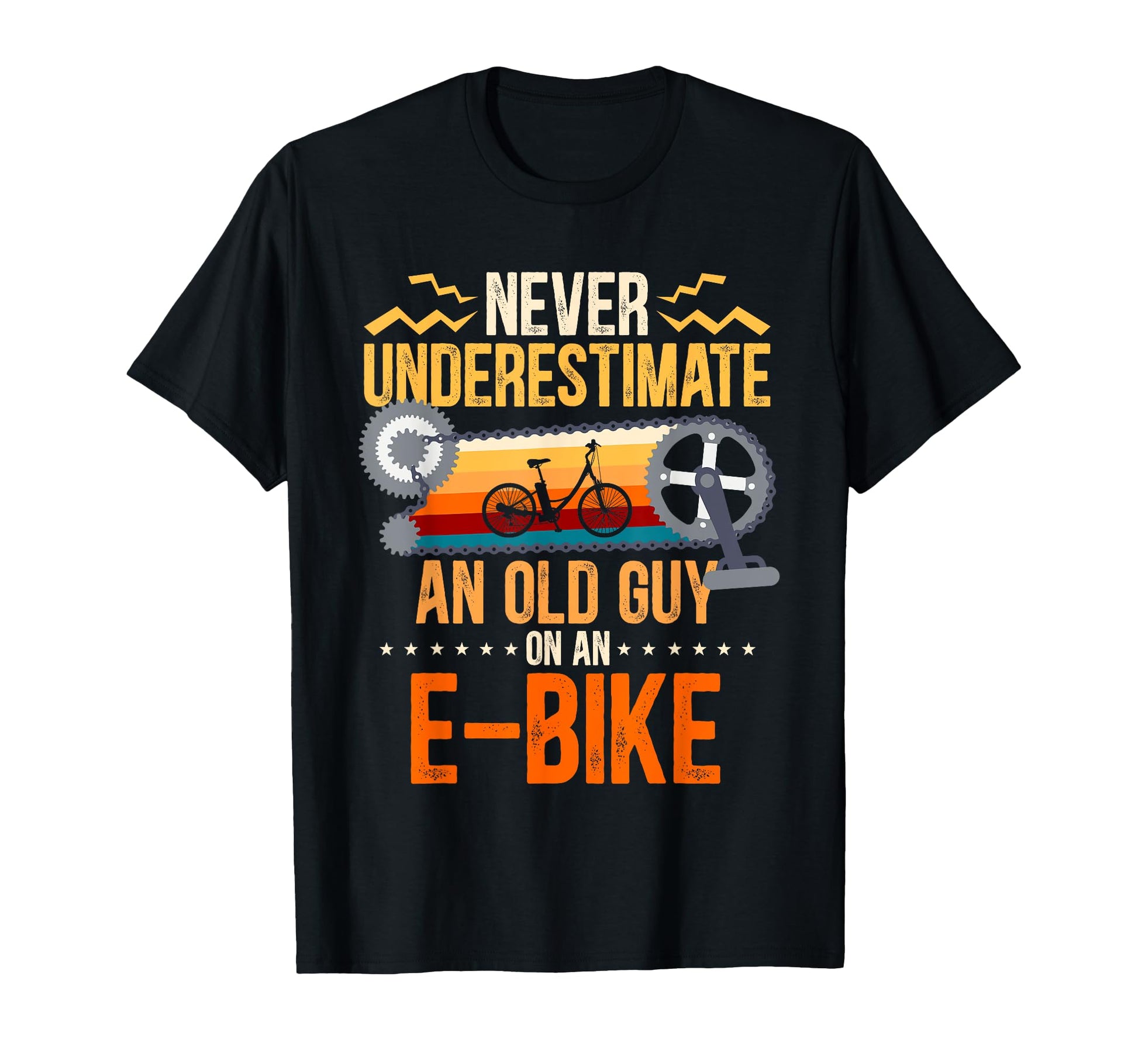 Never Underestimate Old Guy E Bike T-Shirt - Streetwear Style Men Women - T-Shirt, Sweatshirt, Hoodie