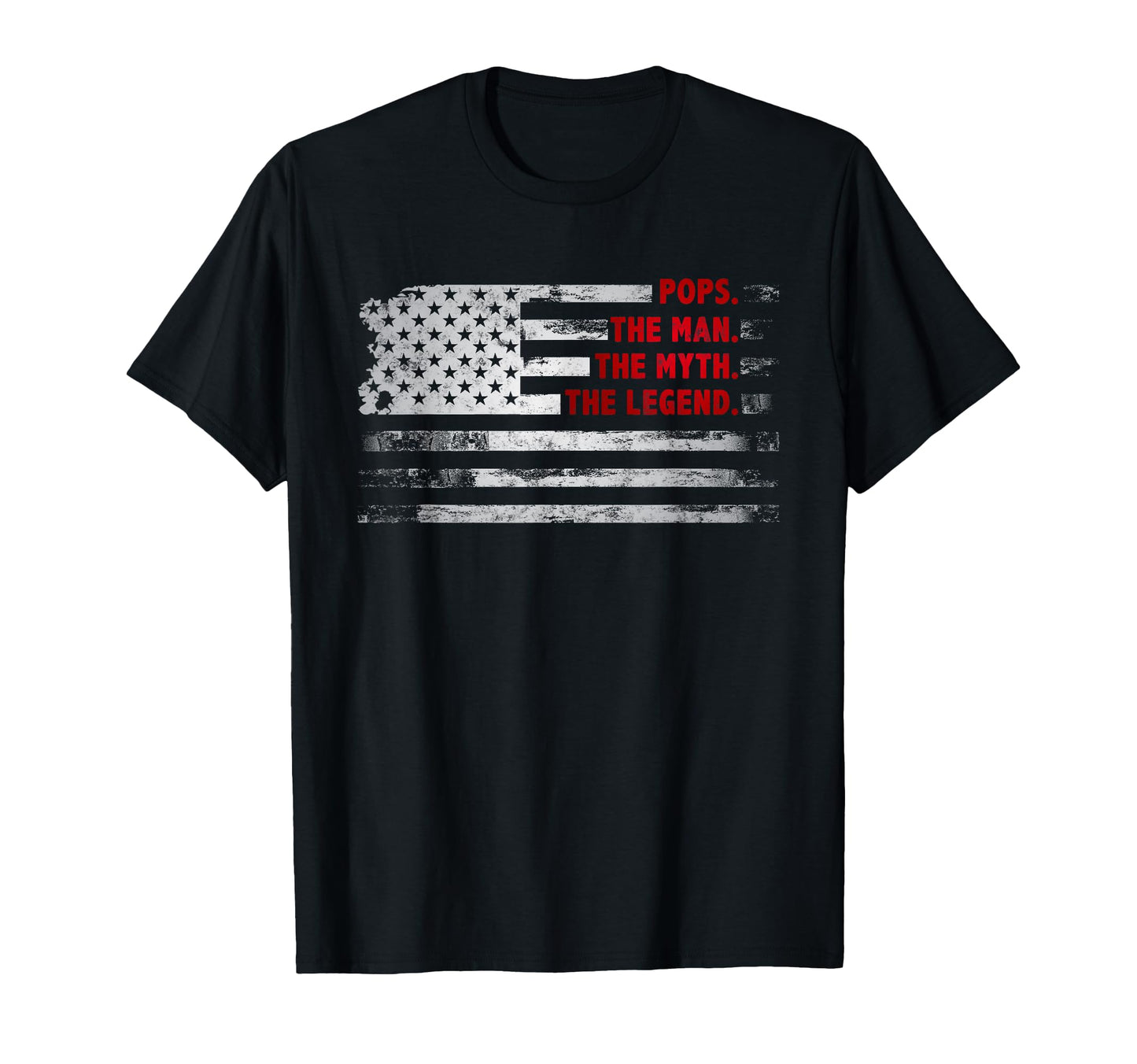 Pops Myth Legend American Usa Flag T-Shirt - Aesthetic Graphic for Adults - T-Shirt, Sweatshirt, Hoodie