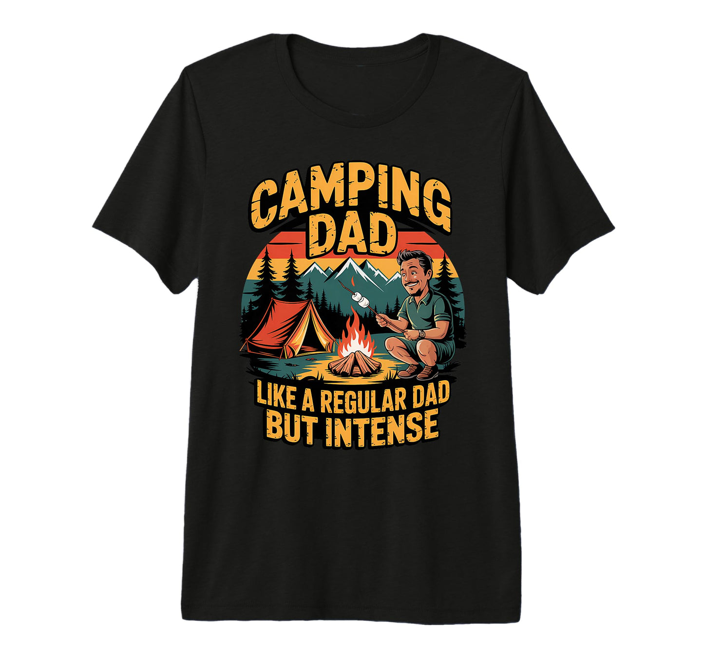 Funny Camping Dad Like Regular Dad But T-Shirt - Unique Graphic Unisex - T-Shirt, Sweatshirt, Hoodie